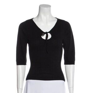 Maryam Nassir Zadeh Persephone Top Sweater Black Sz M